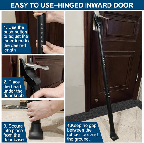 Jammer 1 Pack) Door Security Bar, Rerishom Door Stoppers Security bar,Heavy Duty Door Lock Security Door Door Stopper