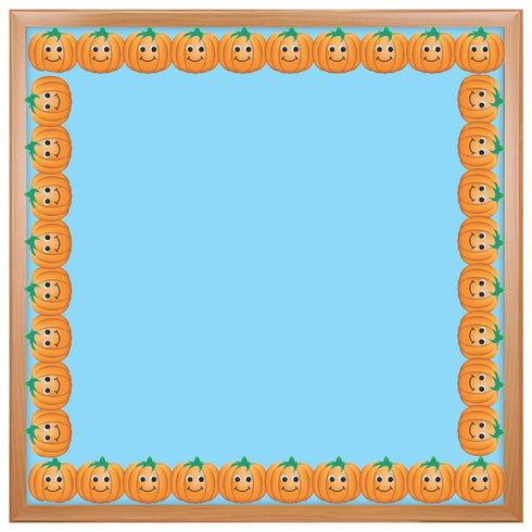 Hygloss Products Happy Pumpkins Die-Cut Bulletin Board Border – 3 x 36 Inch, 12 Pack