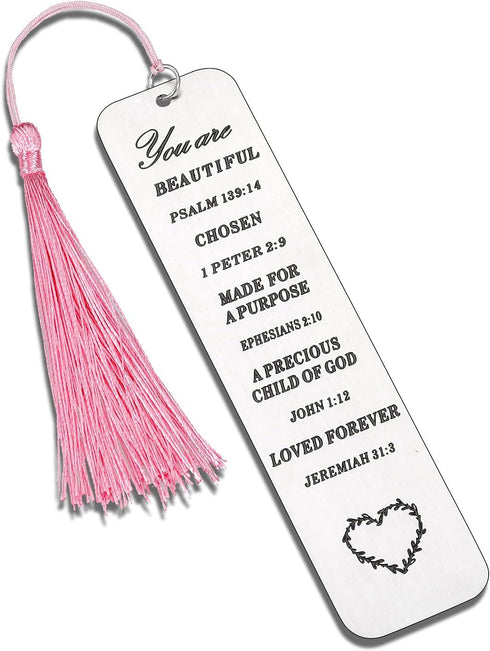Inspirational Christian Gifts for Women: Bible Verse Bookmark with Tassel - Perfect for Book Lovers, Birthdays,