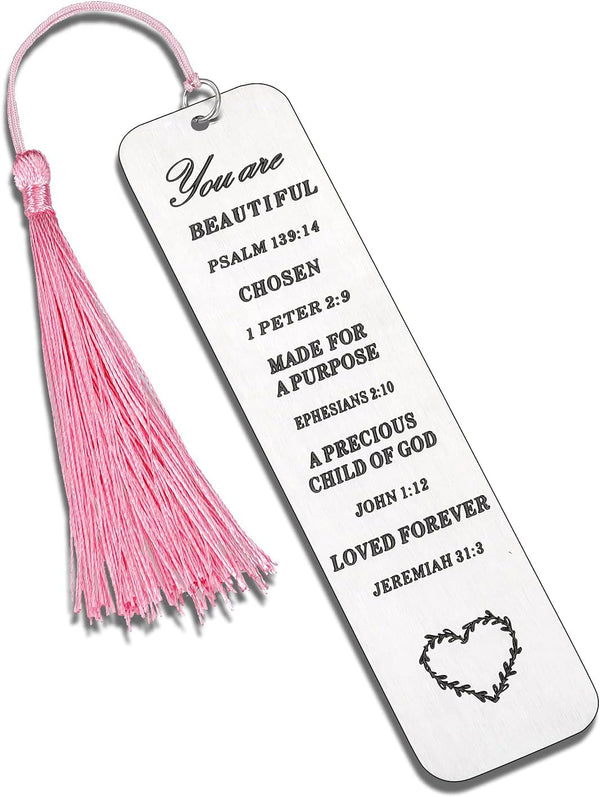 Inspirational Christian Gifts for Women: Bible Verse Bookmark with Tassel - Perfect for Book Lovers, Birthdays,