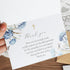CYGGUN 25 46 Pcs Funeral Thank You Cards with Envelopes, In Watercolor Blue Flower Bereavement Card for Funeral Family