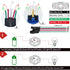 Push Button Switch 22mm Latching 110V/120V 1NO 1NC SPDT Waterproof Industrial Switches with Wire (Blue)
