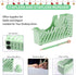 Green Desk Accessory Kit - Acrylic Stapler Set for Women and Students - Includes Tape Dispenser and 1000 Staples