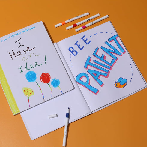 White Hardcover Blank Books for Kids, 8.5x11 Unlined Journals, 12 Pack, 18 Sheets/36 Pages Sketch Books for Students