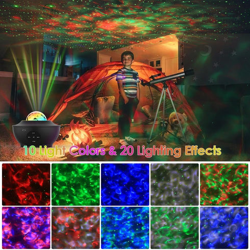 Star Projector,Galaxy Projector for Bedroom,Galaxy Night Light with Timer and Remote,Bluetooth Speaker,White Noise,Star