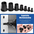 Glarks 250pcs Set M3 M4 M5 M6 M8 M10 M12 Thread Half Hexagonal Rivet Nuts Black Zinc Plated Carbon Steel Flat Head