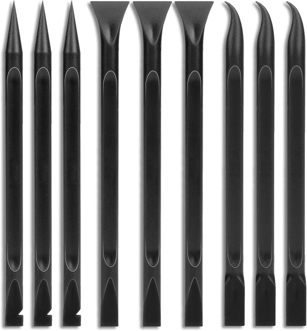 Crevice Cleaning Tool, 9 PCS Carbon Fiber Plastic Scraper Set for Car Detailing, Non-scratch Multi-purpose Tool