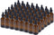 48 Pack 2 oz Dropper Bottles, Amber Glass Boston Bottles with Eye Droppers and Black Caps for Essential Oils, Travel
