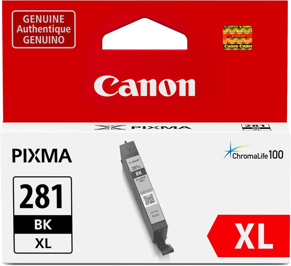 Canon CLI-281 XL Genuine Black Ink Tank, Compatible with TR8520, TS9120, TS8120, TS6120, TS9521C/a Series