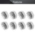 MroMax 10#-24 K-Lock Nuts | Silver 304 Stainless Steel Keps Lock Nuts | 100Pcs for Hardware Fastening