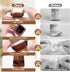 28Pcs Brown Chair Leg Floor Protectors for Hardwood Floors, Silicone Covers, Felt Furniture Pads for Smooth Moving