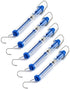 QWORK Plastic Tubular Spring Scale - 5 Pack 1000g/10N Capacity, Clear Plastic Body with Zeroing Capability
