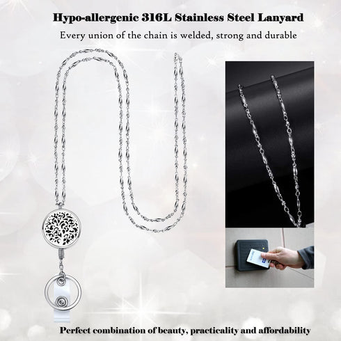 Cute Teacher Retractable Lanyard for ID Badges and Keys with Necklace Keychain
