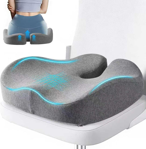 VILCHEBBA Seat Cushion, Office Chair Cushion for Sciatica, Coccyx Cushion, Ergonomic Memory Foam