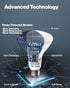 LUXON 9W BR30 Radar Motion Sensor Light Bulbs, Dusk to Dawn 90W Equivalent, Indoor Outdoor Auto On/Off E26 Base