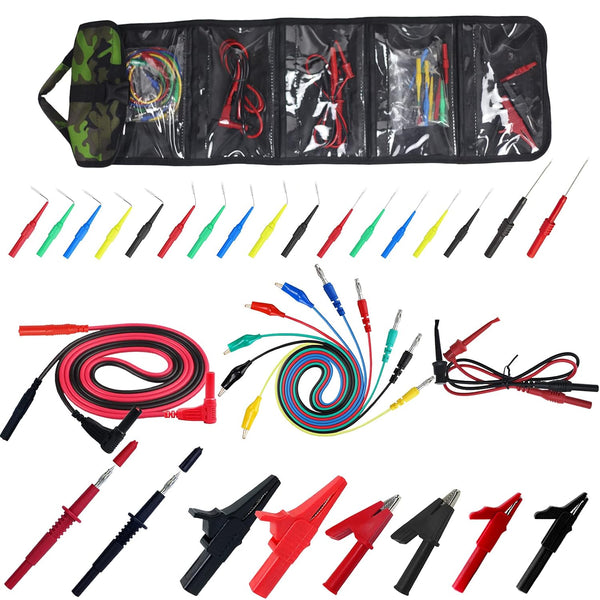 34-in-1 Test Lead and Test Probe Kit for Multimeter Tester, Multi-type Back Probe Set