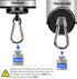 LOVIMAG Magnetic Hooks, 150LBS Strong Heavy Duty Black Swivel Hooks for Refrigerator, Kitchen, and Grill (6 Pack)