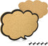 Navaris Cork Board Bulletin Board, Thought Bubble Design 11 x 17 in, includes 5 Pins for Message Display