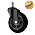Office Chair Wheels for Carpet and Hardwood Floors, Heavy Duty Casters, Rubber Rollers Replacement, Black