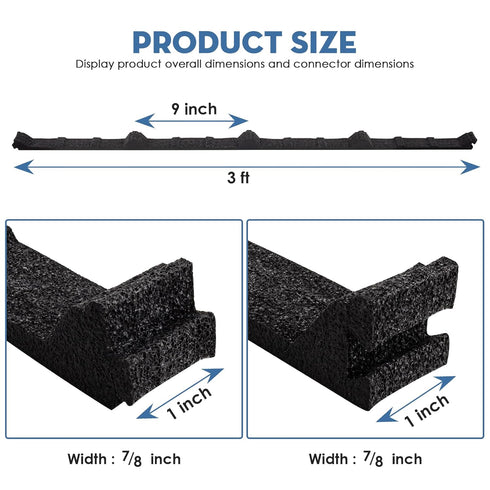 9 in Inside Foam for Metal Roofs, Classic Rib Profile Foam Closure Strips for Metal Roofing Panels (10 Pcs)