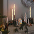 Decor(Set 6) GenSwin Flameless Taper Candles with Remote and String Lights, Ivory Real Wax Taper Candles Battery
