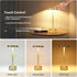 baishezhuan 3-Levels Dimming Small Gold Rechargeable Cordless LED Table Lamps Touch Sensor Light, Portable Wireless