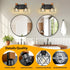 Ablwigh 2-Light Farmhouse Bathroom Light Fixtures Over Mirror, Rustic Wood Vanity Lights for Bathroom, Vintage Black