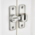 INIRET 90/180 Silvery Enhanced Security Flip Latch Lock - Heavy-Duty Degree Sliding and Swing Door Latch for Barns