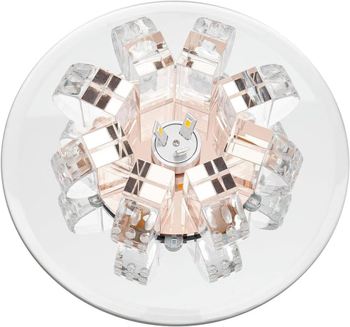 LIYUANJUN 9W Crystal Chandelier, LED Ceiling Lamp Adjustable Light Flush-Mounted Ceiling Fixtue Modern Chandelier