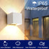 FUPE IP65 3 3000K/4000K/6000K 15W Up and Down Lights Outdoor Wall Lights Porch Lights, Square Aluminum Exterior