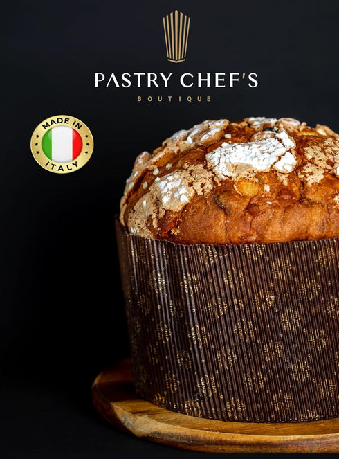 Pastry Chef's Boutique Deluxe Corrugated Panettone Paper Pan Mold - Small - 500gr - Pack of 6