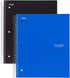 Five Star Spiral Notebooks, 5 Subject, Wide Ruled, 200 Sheets, 2 Pack, Black, Blue