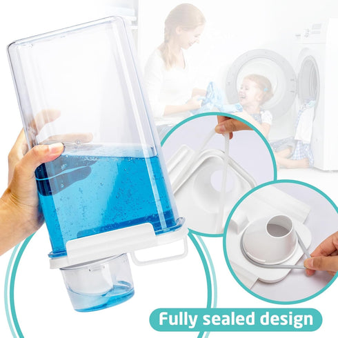 Dispenser-1 Pack, 37 oz 4 Laundry Detergent Detergent Dispenser with Removable Labels, Laundry Soap Dispenser