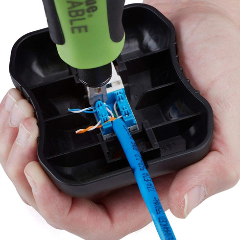 trueCABLE Keystone Jack Punch Down Stand, 90 Degree Handheld Termination Aid