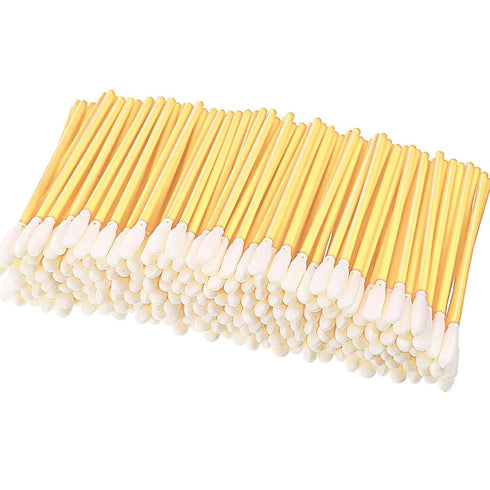 Chinco 200 Pieces Foam Swab Sponge Tips, Foam Stick for Inkjet Printer Print Head, Camera Optical Equipment (Yellow)