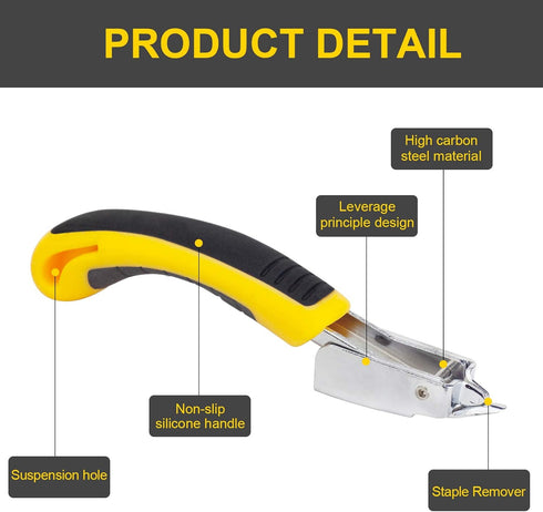 Ergonomic Staple Remover Tool - Heavy Duty Staple Puller for Removing Nails in Furniture, Floor, Wooden Box, Photo