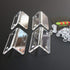 4 x Angled L Brackets, Clear Right Angle Bracket, Polished Clear Transparent Acrylic + 20x M5 Bolts, Corner