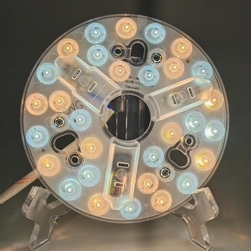 Generic 5.3 inch 15W, 3-Color Dimmable, 3000K 4200K 6500K, 95-265V, LED Retrofit Light Kit, Round Ceiling Fan Light
