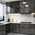 Black Marble Contact Paper, 15.7" x 78.7" Peel and Stick Waterproof Decorative Wallpaper for Countertops and Cabinets