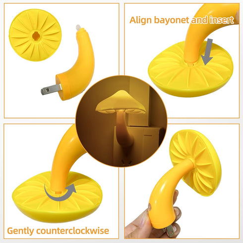 Night Light Cute Introducing the LED Smart Light with Motion Sensor,Mushroom nightlight Plug in, Bright Illumination