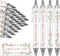 Whaline 24Pcs Retractable Ballpoint Pens for Bridal Shower, Wedding Games, Proposal Favors, Black Ink Floral Picture