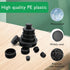 1-1/2" (38mm) 12 EASYEAH Plastic Hole Plugs Black -Round Chair Leg Caps, Flush Mount Pipe Plugs, Tubing End Caps
