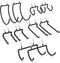 HUHOLE Pegboard Drill Holder, 10 Pack Heavy Duty Utility Hooks for Power Tools, Drill, Hammer, Fit for 1/4" Pegboard