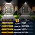 416 300 3 2 Pack IP66 TECKNET LED Solar Lights Outdoor Waterproof, Angle & Lighting Modes Motion Sensor Outdoor Lights