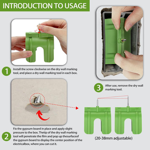 OwnMy 5PCS Drywall Outlet Markers for Installation, No Measuring Needed Drywall Marking Tools for Electrical Outlets,