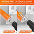 Inside Pipe Cutter for PVC Pipe, Cutter Tool Set with Scale Adjustable Depth Gauge, 5PCS Saw Blades and Hex Shank