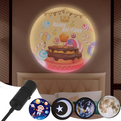 Moon Lamp USB Starlight Projector, Earth Projection Astronaut Light Projector for Happy Birthday Space Bedroom Galaxy