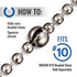Bead Chain Stop 7.0mm, 12 Pack for Sizes #6, 8 or #10 Ball Chain, Made in USA