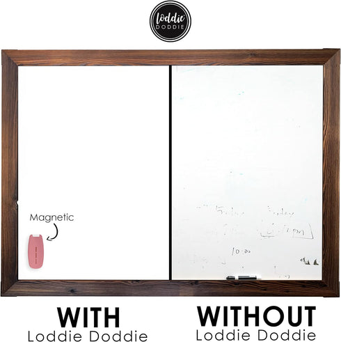 Loddie Doddie 2 in 1 Magnetic Dry Erase Eraser - White Board Cleaning Spray & Ergonomic Chalkboard Cleaner - Blush
