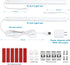 Dimmer, 2 12 Inch Dimmable Counter, Closet. 3000K Litever Plug Under Cabinet Light Kit with Power Adapter, pcs USB LED